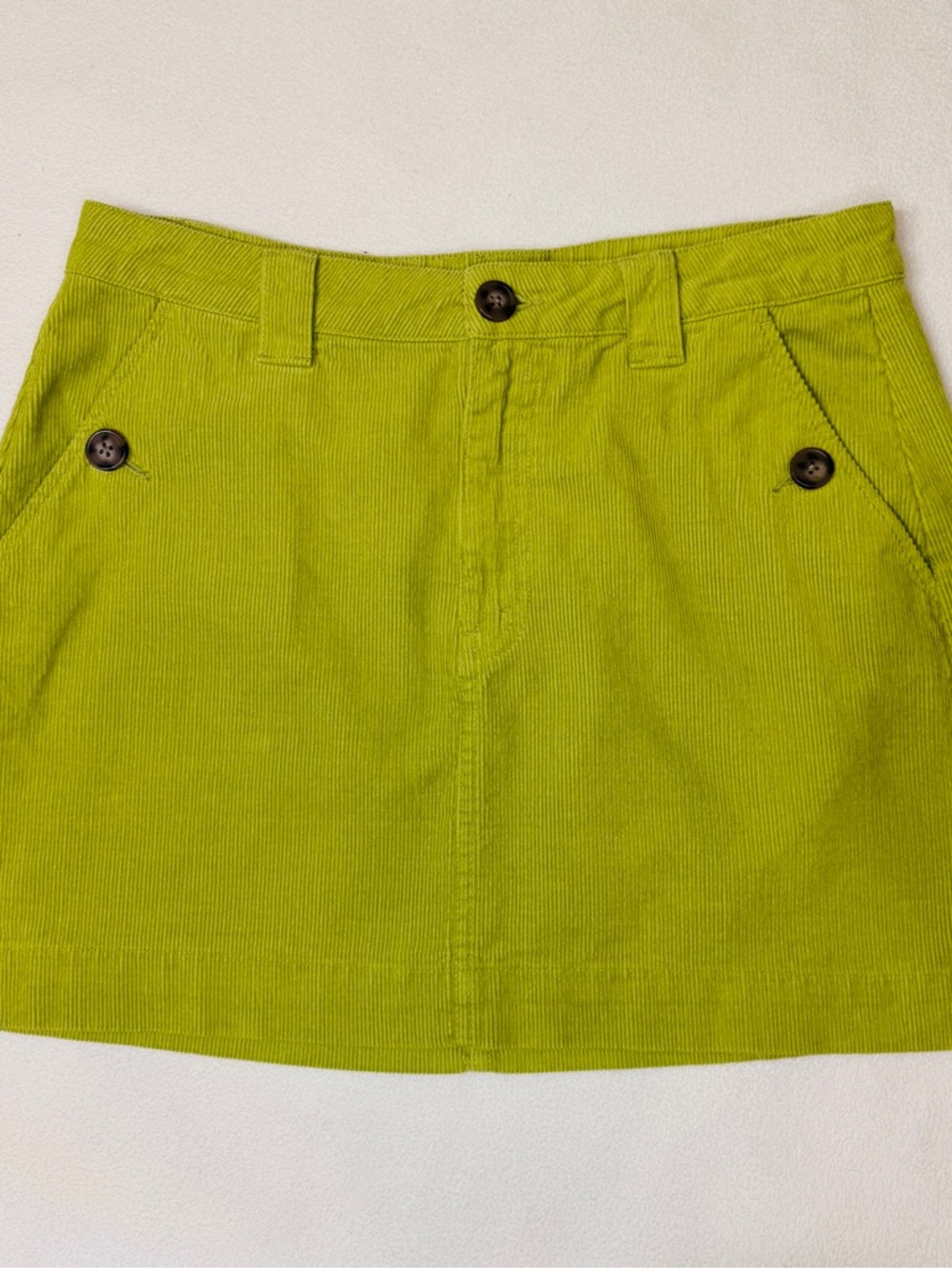 wild fable lime green corduroy mini skirt retro funky like new size 10
